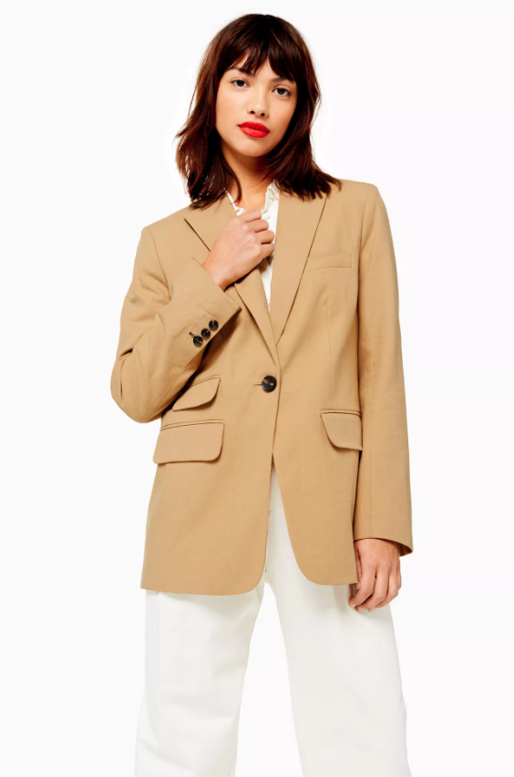 Topshop on sale beige blazer