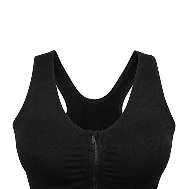 Nursing Sports Bra - Gray  Nursing sports bra, Sports bra, Cropped half zip