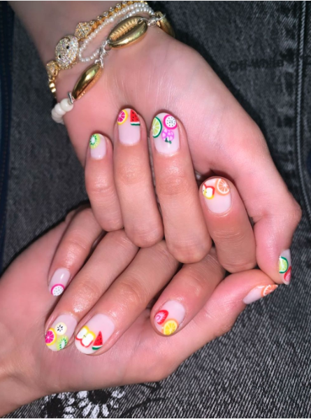 Gigi Hadid fruit nails