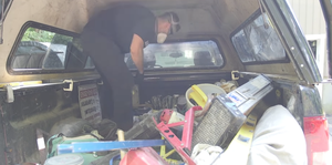 Chevrolet Silverado Being Cleaned Out