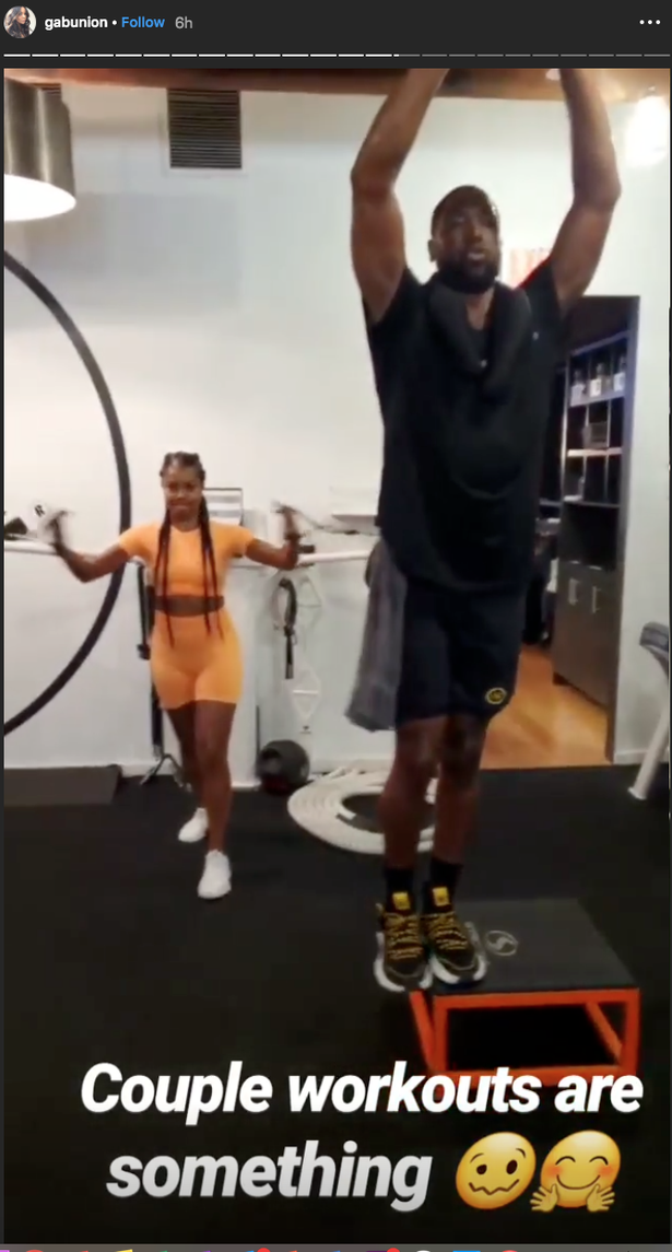 gabrielle union and dwyane wade's couple workout