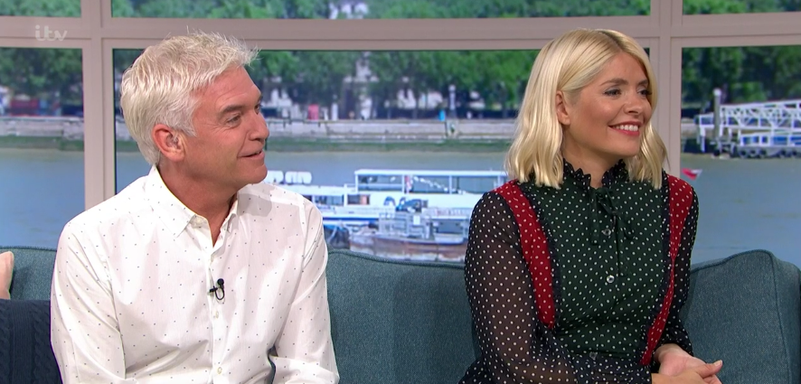 Holly Willoughby works the polka dot trend in elegant LK Bennet midi