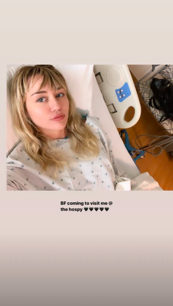 Miley Cyrus in hospital