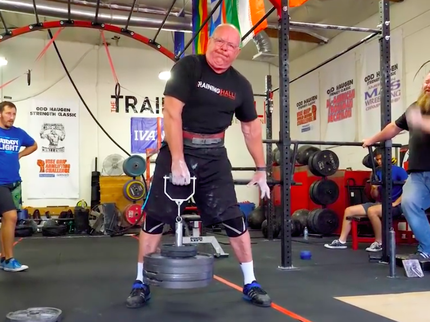 Watch This 69-Year-Old Lifter Show Off His Amazing Grip Strength