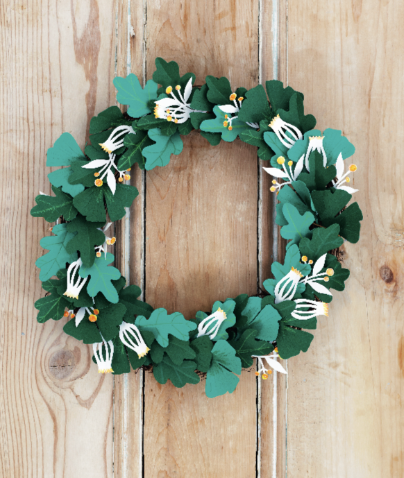 Christmas paper wreath