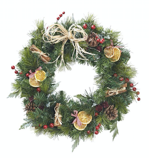 Orange and cinnamon christmas wreath