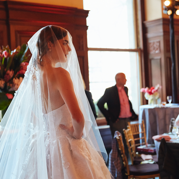 Photograph, Veil, Bride, Wedding dress, Ceremony, Gown, Bridal clothing, Dress, Wedding, Event, 