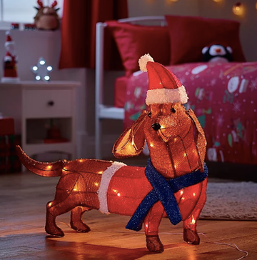 Sausage dog christmas light