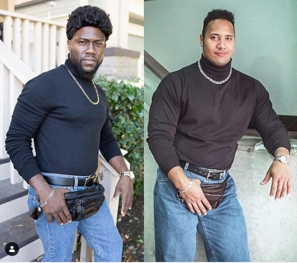 kevin hart
as dwayne johnson in the '90s