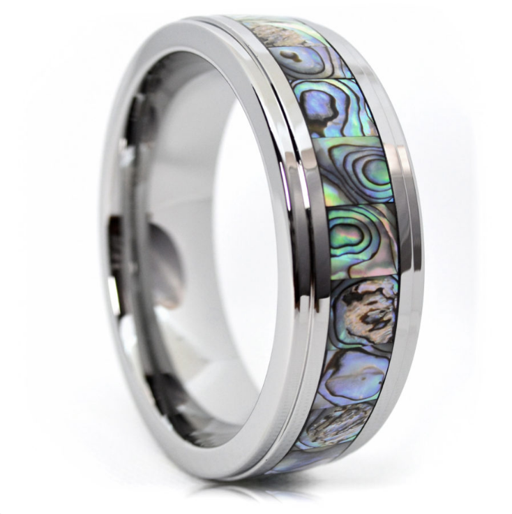 Ring, Wedding ring, Fashion accessory, Wedding ceremony supply, Jewellery, Titanium ring, Engagement ring, Metal, Titanium, Silver, 