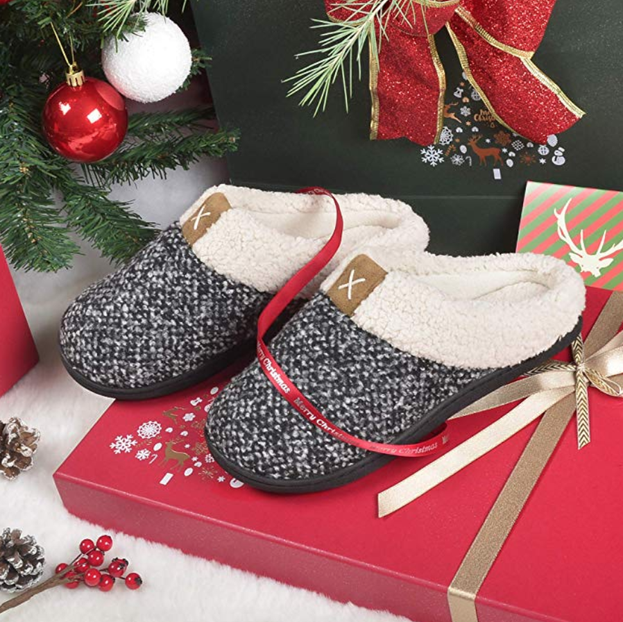 Footwear, Christmas decoration, Shoe, Present, Gift wrapping, Font, Christmas eve, Glitter, Christmas, Interior design, 