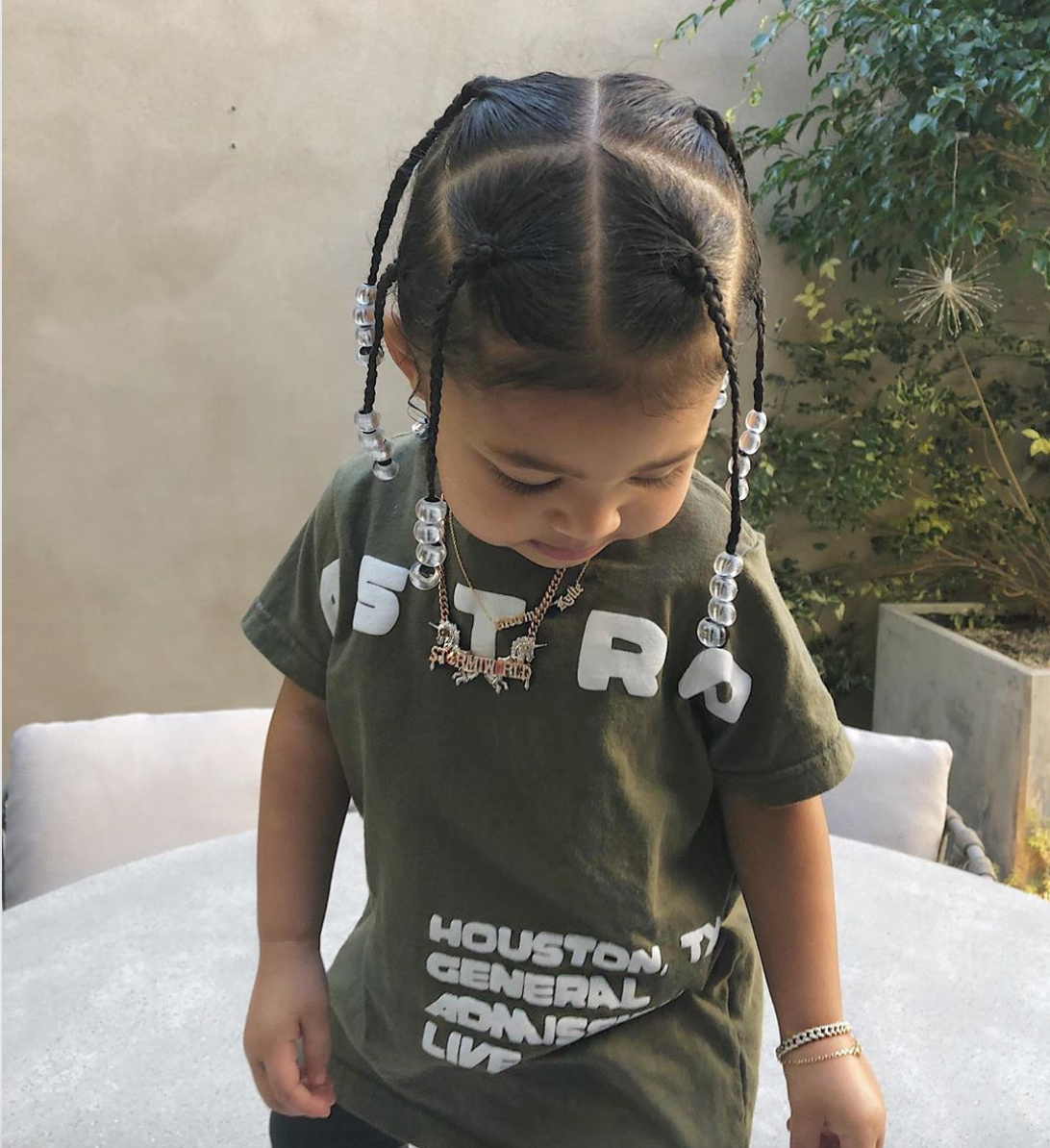 Travis Scott Shares Photos of Stormi With 'Daddy's Hair