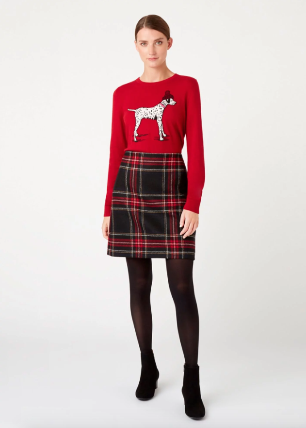 Holly willoughby 2024 red tartan dress