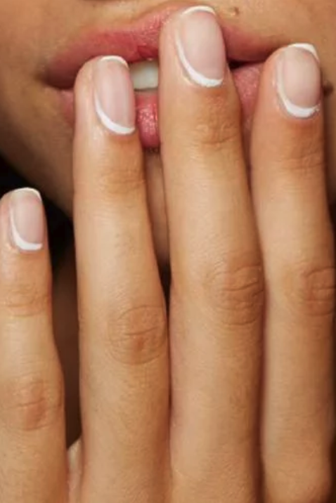 Best White Nail Designs - Double-Corner French White Nails