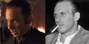 Nose, Chin, Forehead, Human, Mouth, Photography, Smoking, Jaw, Suit, Movie, 