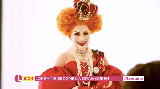 Lorraine Kelly unveils shocking drag transformation