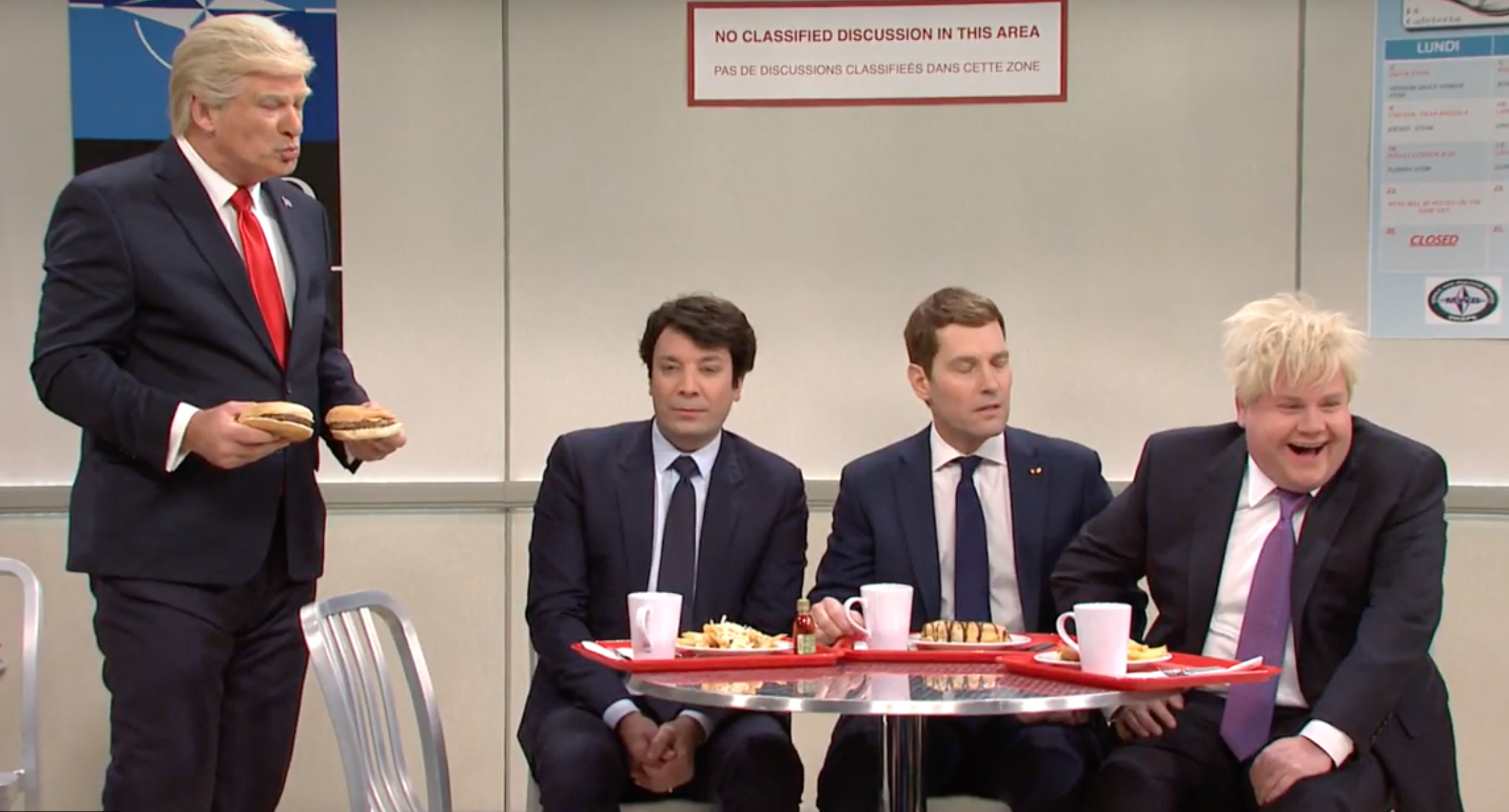 Saturday Night Live Poked Fun at Trump's NATO Conference With Cafeteria  Cold Open