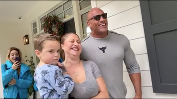 the rock surprises sister in law with new car