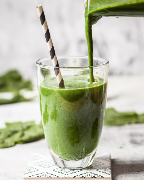 Lean, Mean, Green Machine Smoothie - Banana & Spinach Protein Shake