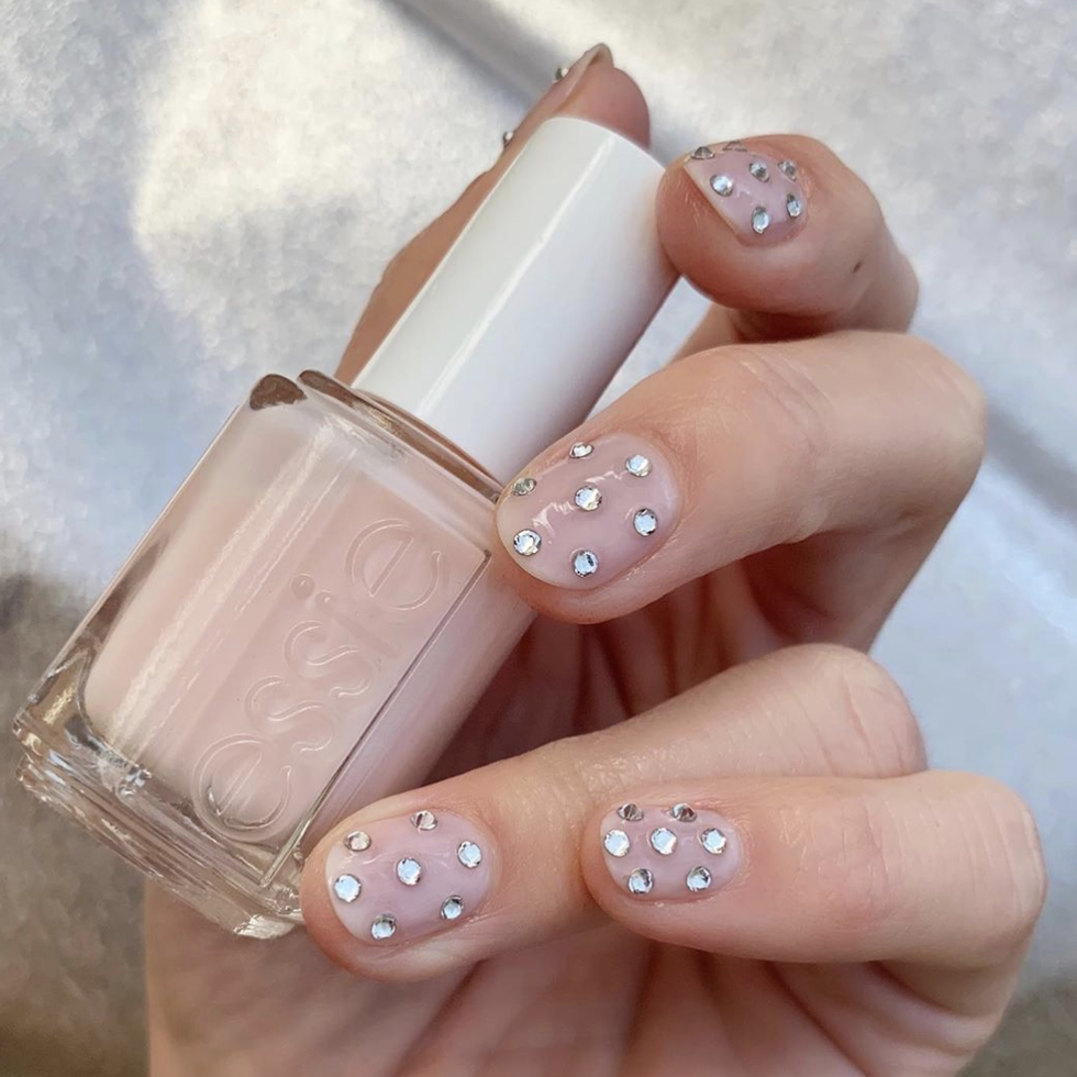 Louis Vuitton Goes Short and Sparkly - Nail Design - NAILS Magazine