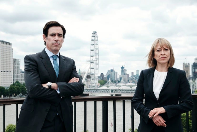 Nicola Walker and Stephen Mangan in The Split