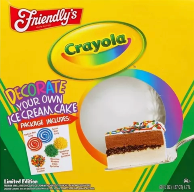 This Crayola Ice Cream Cake Comes With Icing And Sprinkles For Decorating