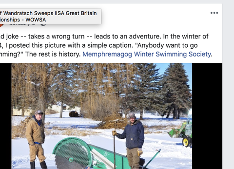 the 2014 facebook post from race director phil white that led to the creation of the winter swim festival