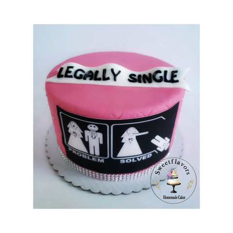 Legally Single Cake