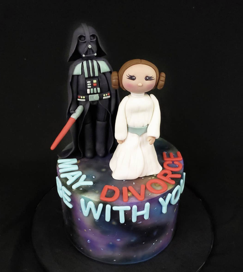 May Divorce Be With You Cake
