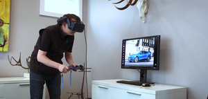 Ford Executive using VR to check vehicle development