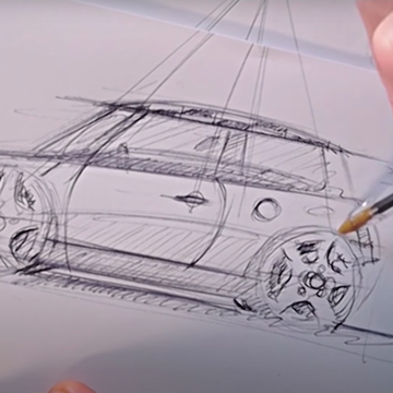 Drawing, Automotive design, Sketch, Vehicle, Rim, Car, Artwork, Technical drawing, Vehicle door, Line art, 
