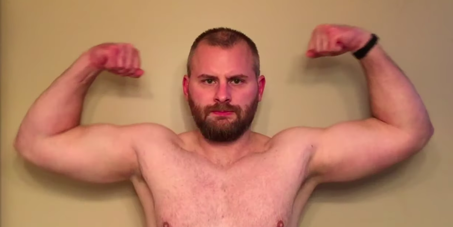 Man Trained Arms for Muscle Growth Every Day for a Month Video