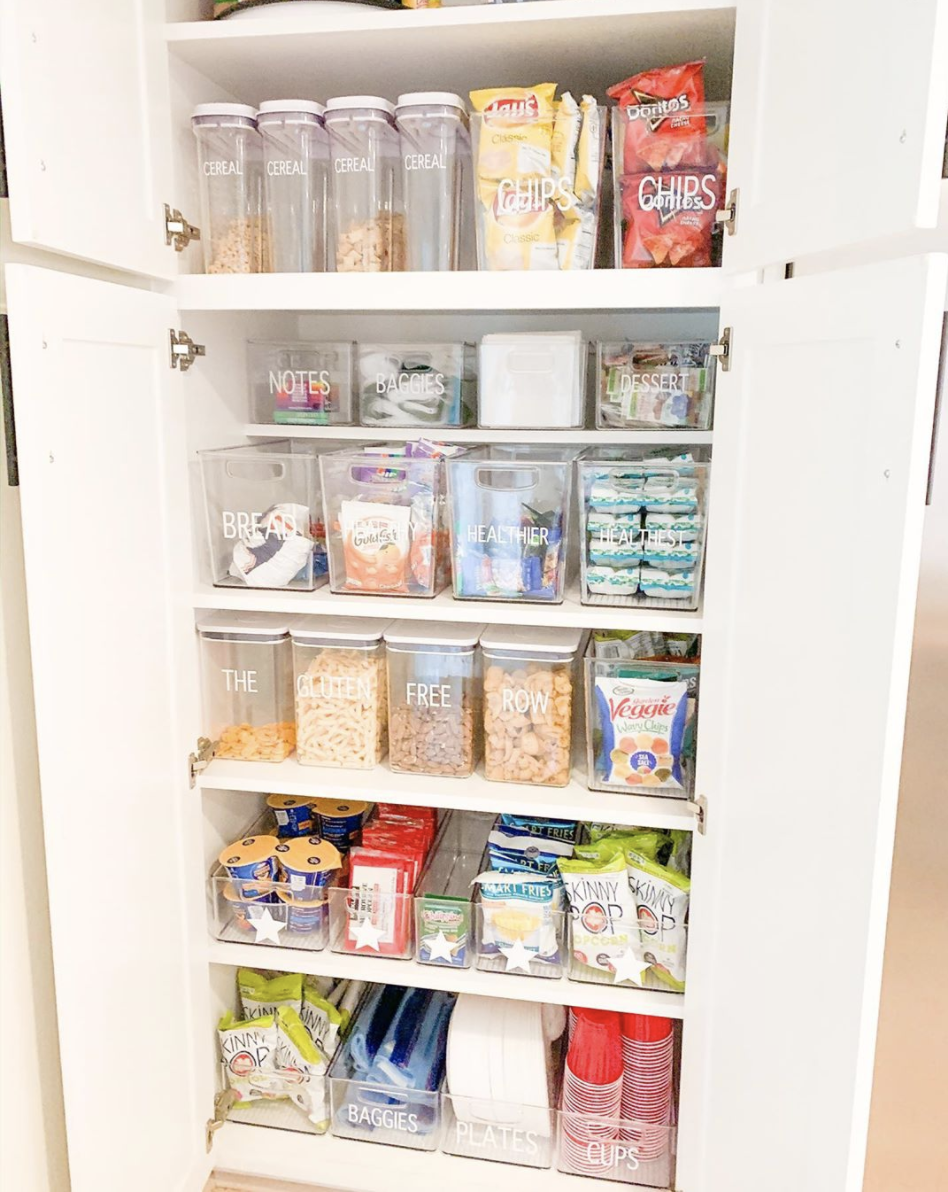 organized closet pantry
