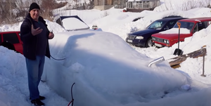 bmw 3 series encased in ice