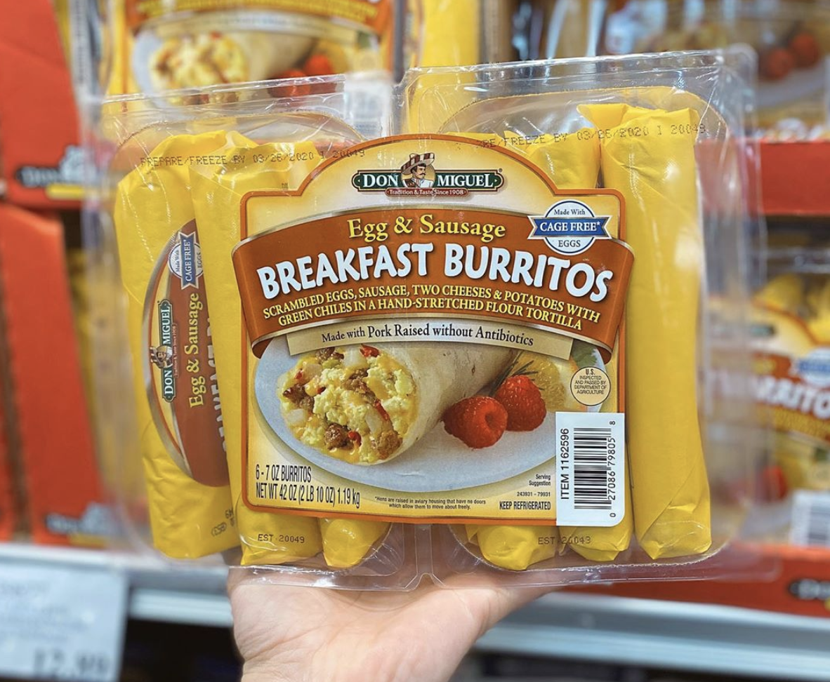 Costco Sells Don Miguel Egg And Sausage Breakfast Burritos In 6-Packs