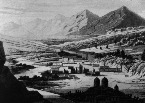 historic gravure of sulaymaniyah during the beginning of 1900s