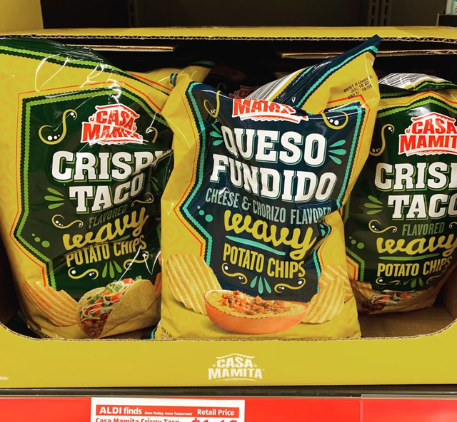 queso fundido chips aldi