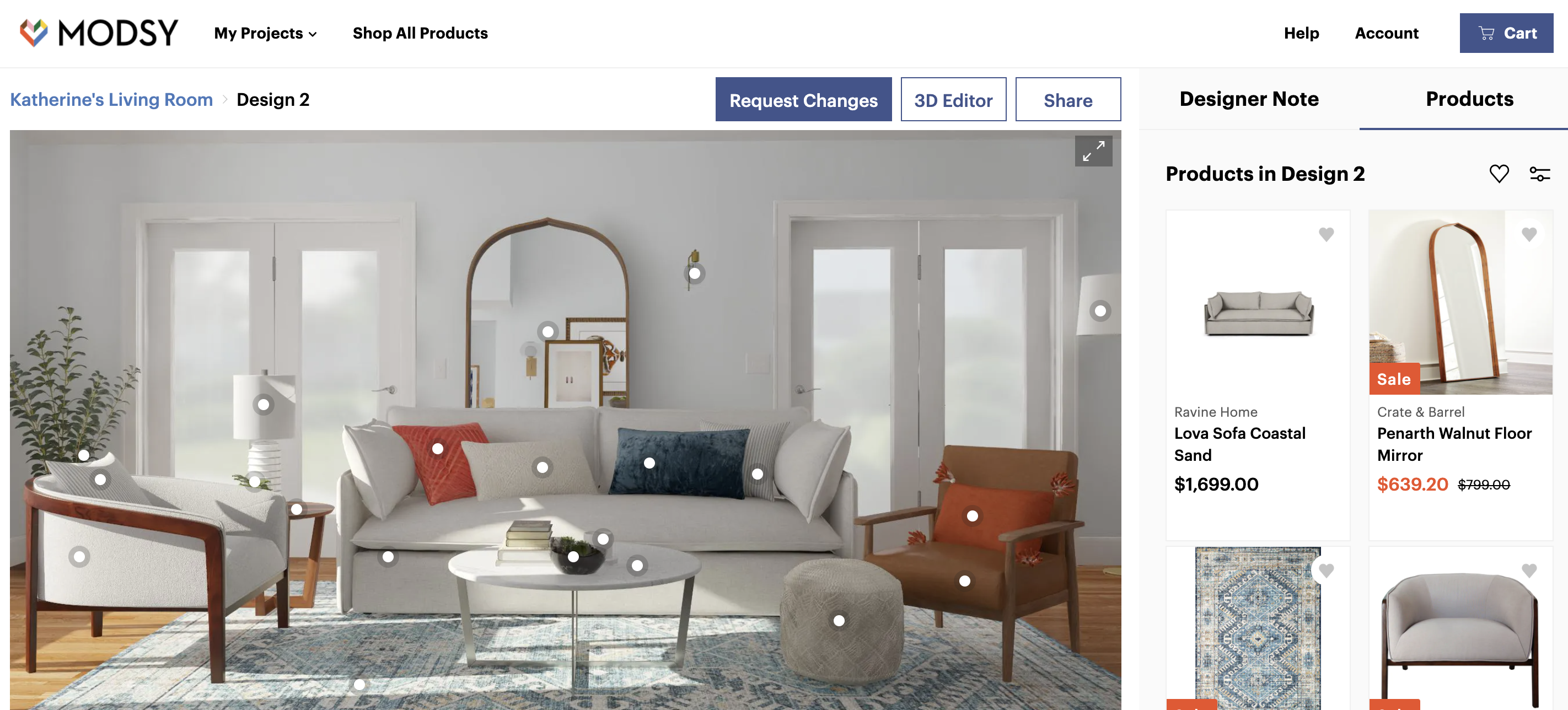 modsy living room