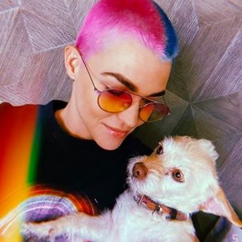celebrities dye their hair two tone in lockdown