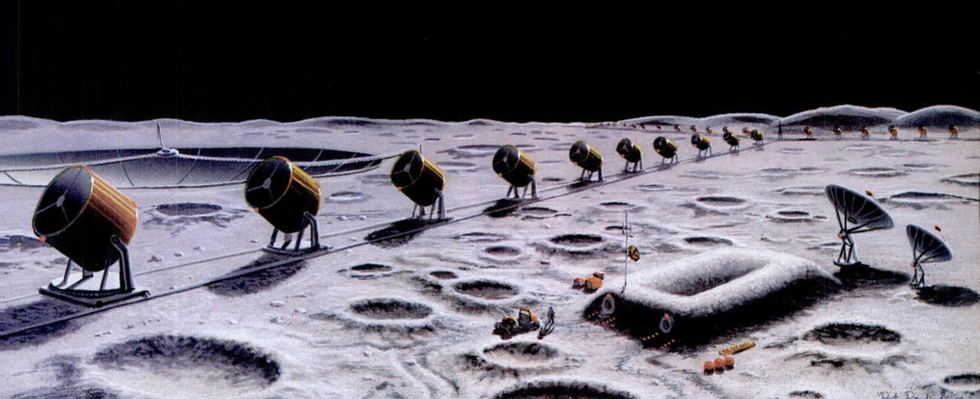 illustration of a moon base