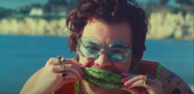 Watermelon Black Orgy Porn - WATCH: Harry Styles Horny for Produce in 'Watermelon Sugar' Video