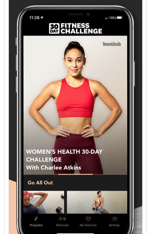 best health apps  sporty woman using phone app during workout