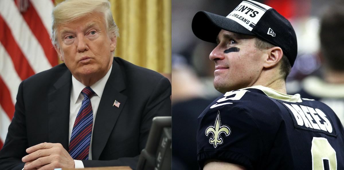 Donald Trump tweets Drew Brees shouldn't have changed stance on flag