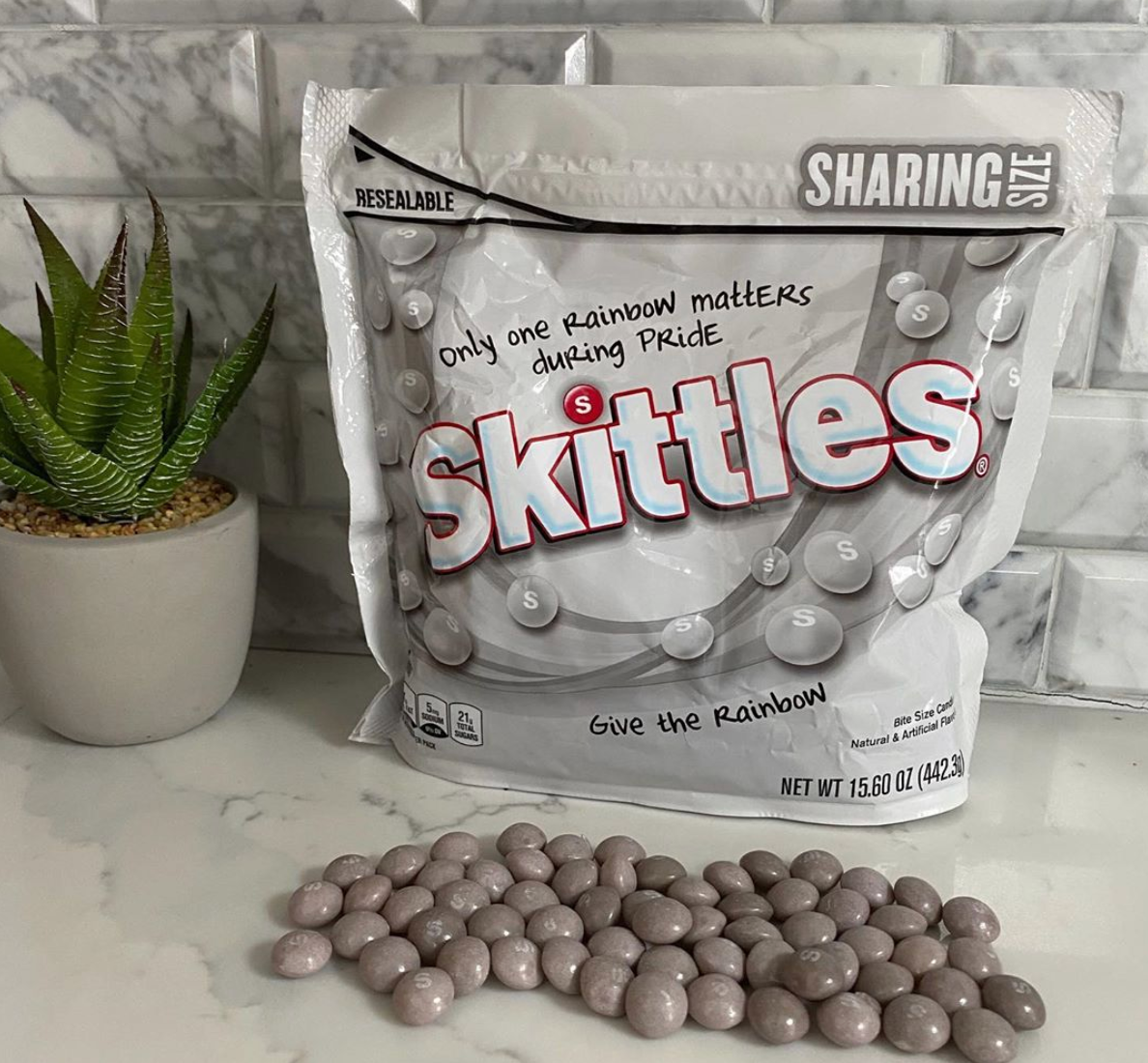 Skittles Gives Up Their Rainbow For Pride Month
