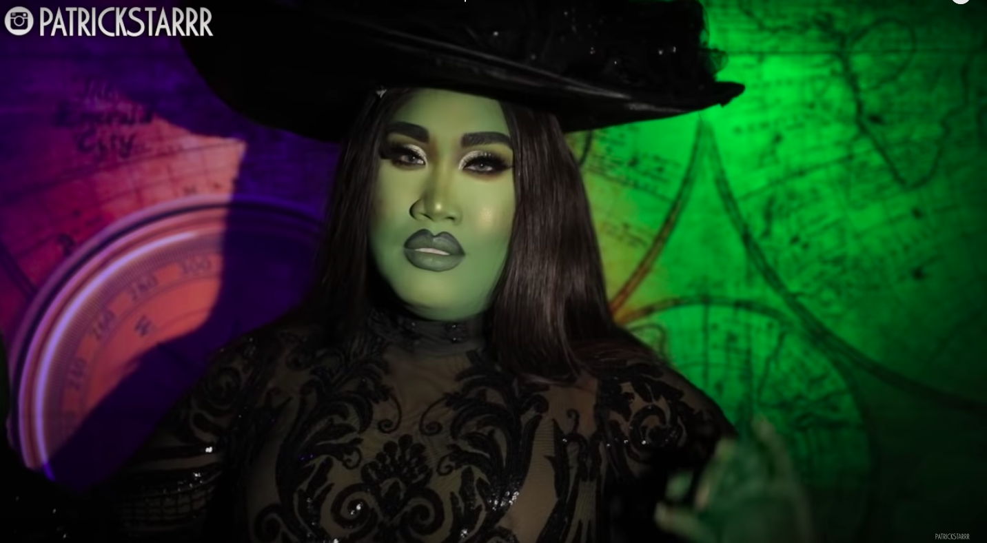 pretty green witch makeup