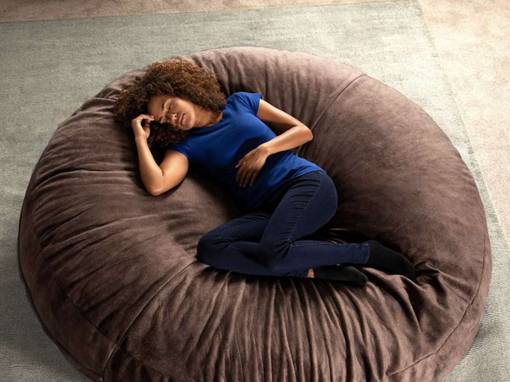  AJD Home Chocolate Bean Bag Chair Adult Size, Large