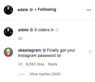 adele instagram comments