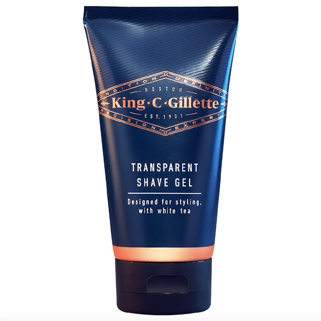 king c gillettemen's transparent shave gel with white tea and argan oil