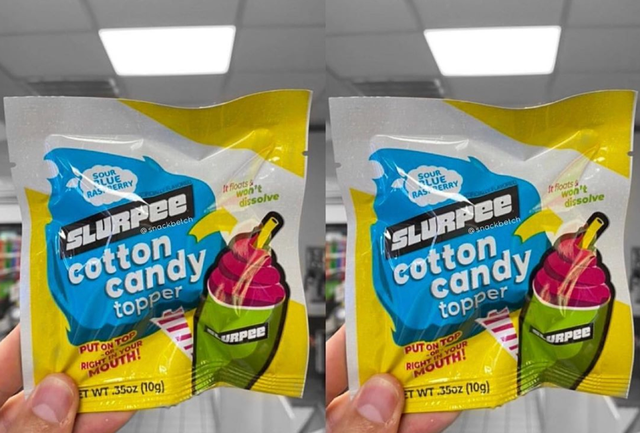 slurpee cotton candy topper