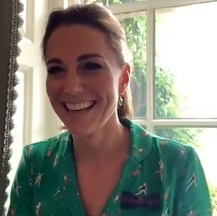 Duchess Kate Wears Tennis-Inspired Dress for Zoom Call with Andy Murray